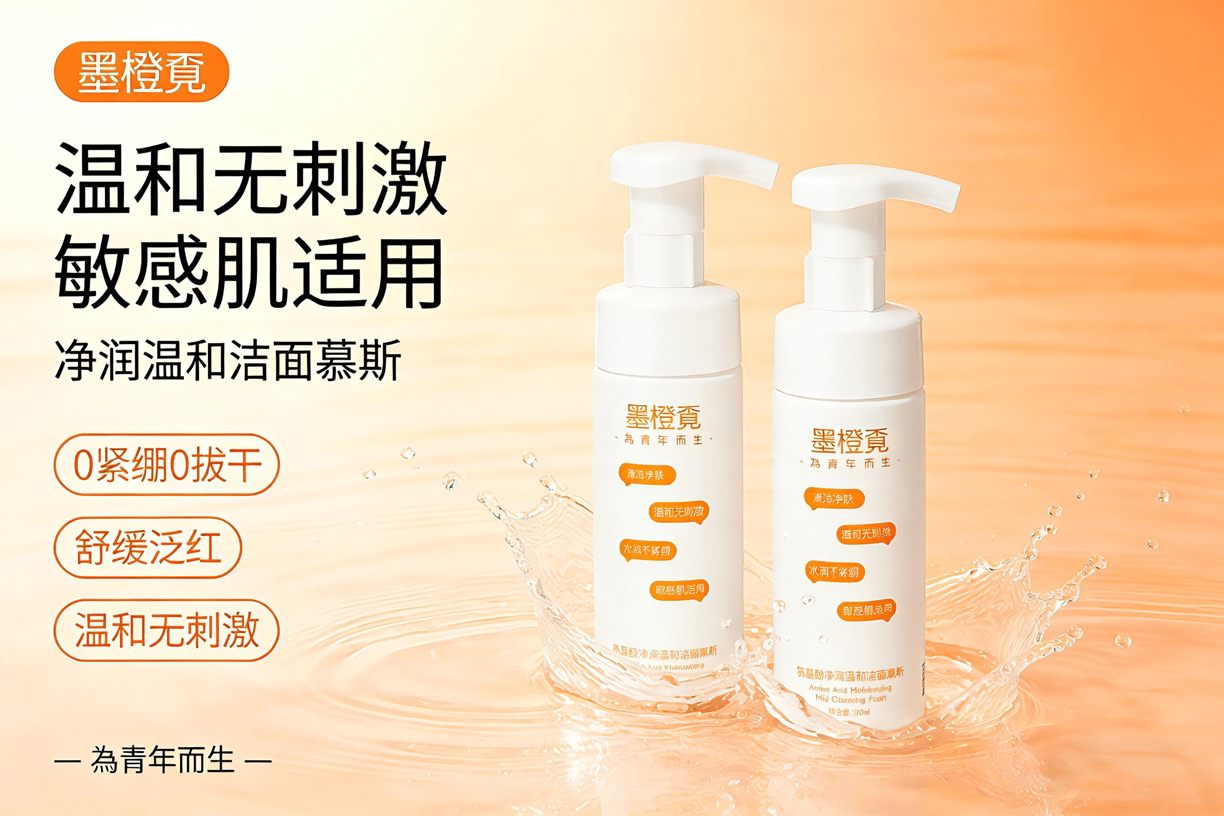 氨基酸净润温和洁面慕斯